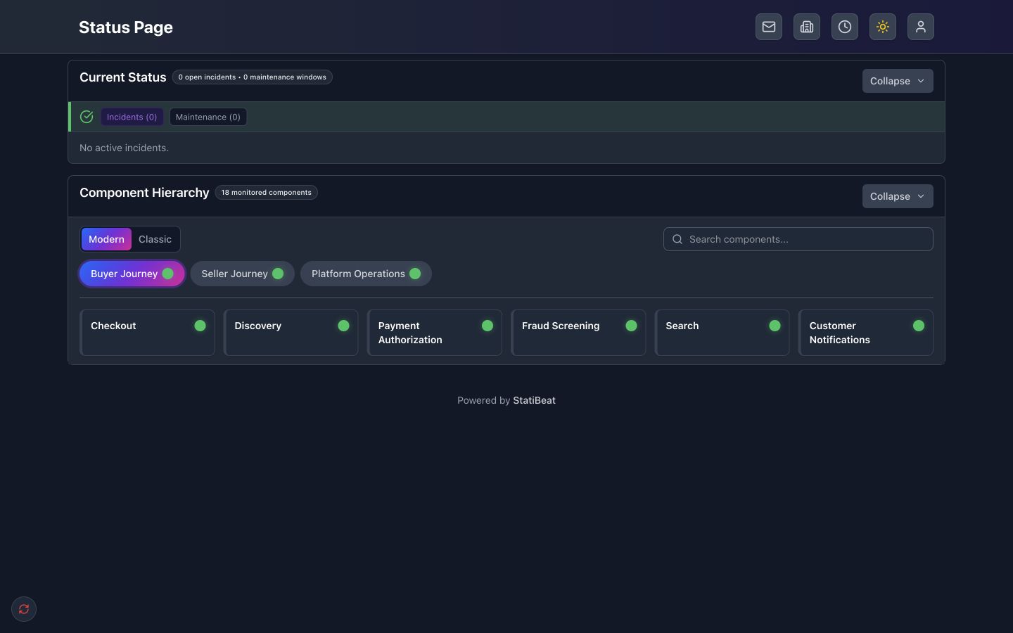 Northstar Marketplace page with the Buyer Journey expanded